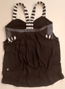 Camiseta Deportiva Gris en Área del Sujetador y Negra. Tirantes Finos y Sujetador LULÚ LEMON. Talla M