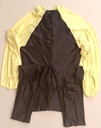 Enterizo Negro y Amarillo Fosforescente en Mangas OCEAN TEC. Talla M