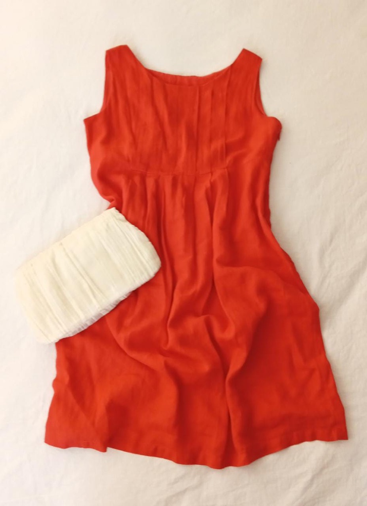 Vestido Corto Rojo con Doble Forro. ZENDRA PETITE. Talla 40