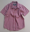 Camisa Manga Corta Niño Granate a Rayas Blancas TAILOR MADE. Talla 8 años