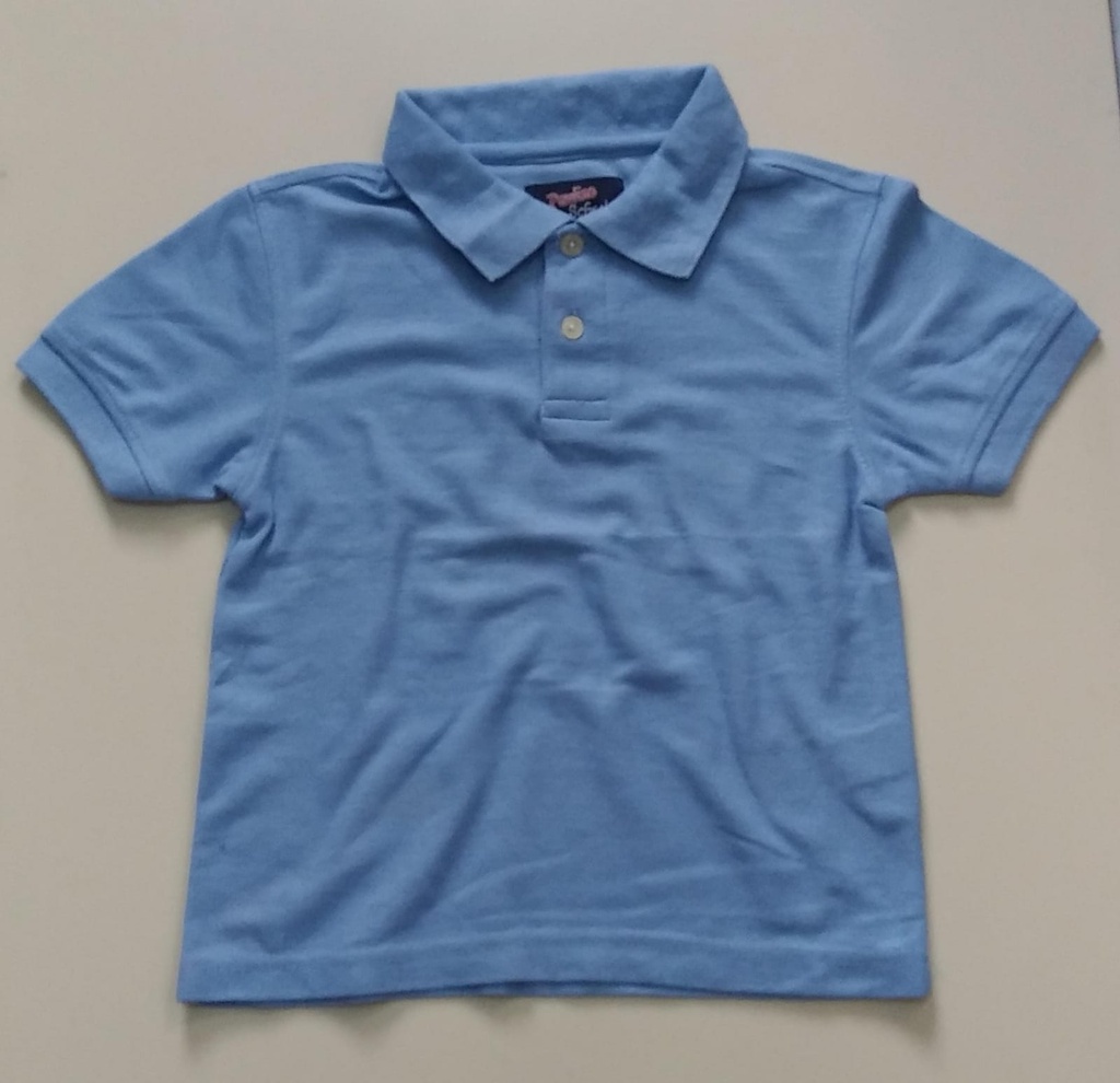 Camiseta Manga Corta Niño Azul Claro PAULINO SCHOOL. Talla 4 años