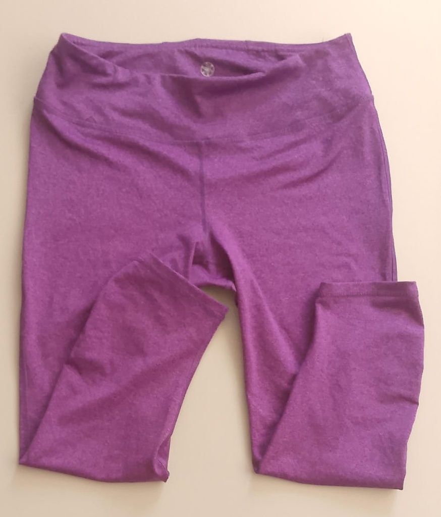 Leggings Mujer Morado Jaspeado Por Debajo de la Rodilla GAIAM. Talla M