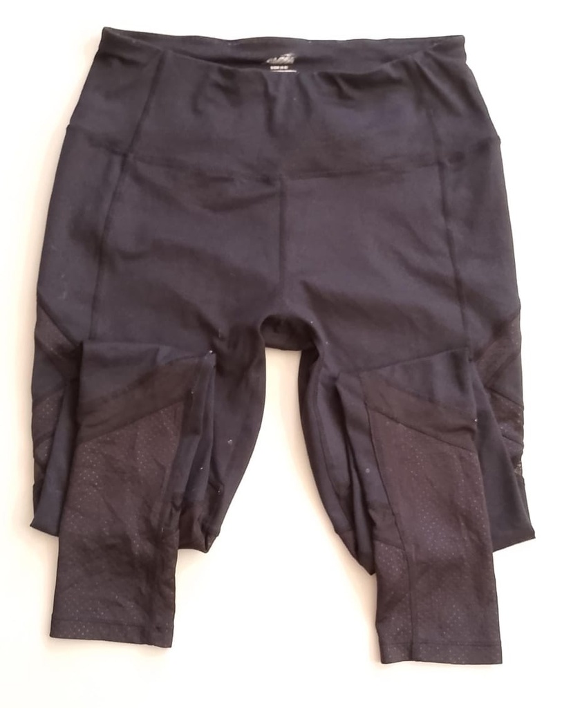 Leggings Mujer Negros con Transparecias y Puntos de Respiración  AVIA. Talla S