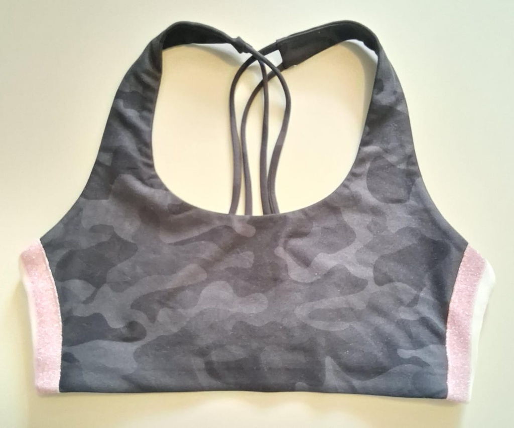 Sujetador Deportivo Verde Militar con Varios Tirantes SPIRITUAL GANGTER. TALLA S