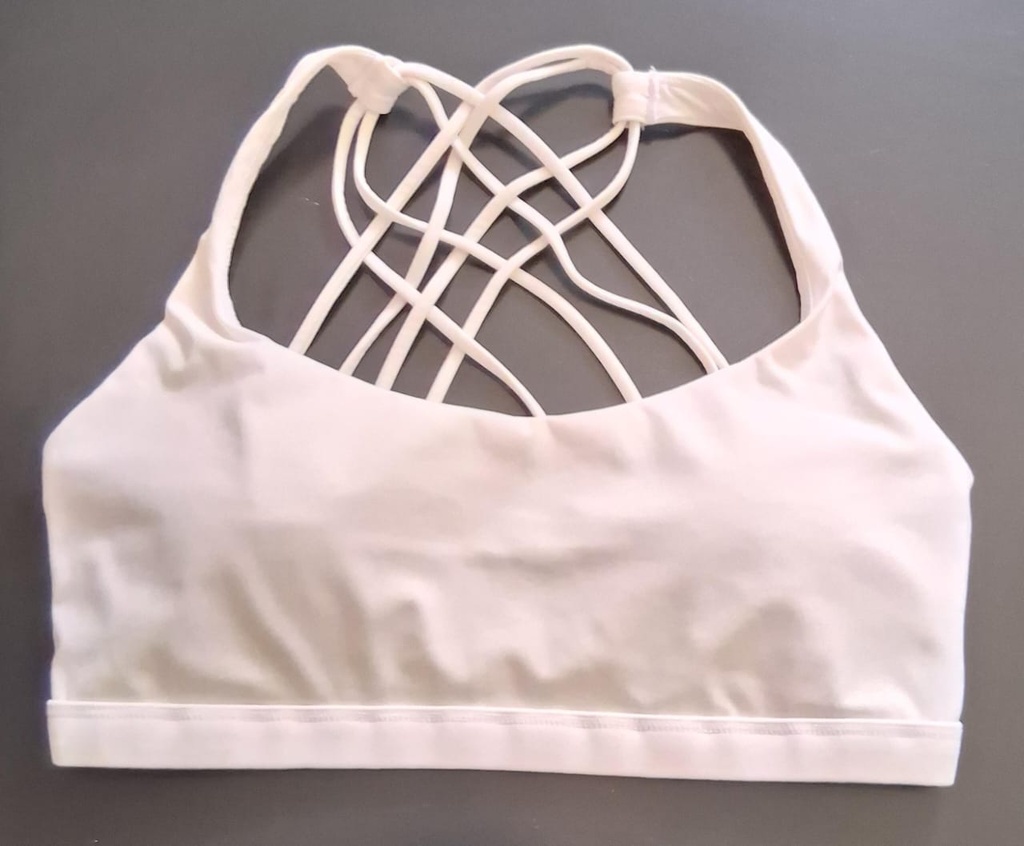 Sujetador Deportivo Blanco con Tirantes Cruzados LULU LEMON. Talla S
