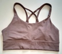 Sujetador Deportivo Marrón Claro con Tirantes Cruzados. Talla L