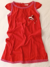 Vestido Corto Rojo con Doble Forro. TANNA. Talla 40