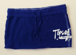 Falda Corta Azul Oscuro con Letras Blancas y Bolsillo Trasero WINGS. Talla  XL