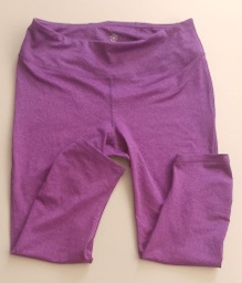 Leggings Mujer Morado Jaspeado Por Debajo de la Rodilla GAIAM. Talla M